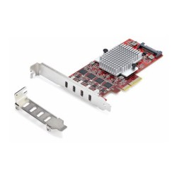 StarTech.com 4-Port USB Type-C PCIe Card, USB-C 10Gb, 4x Controllers, TAA - USB adaptér - PCIe 3.0 x4 - USB-C 3.2 Gen 2 x 4