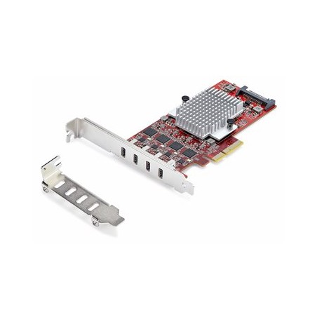StarTech.com 4-Port USB Type-C PCIe Card, USB-C 10Gb, 4x Controllers, TAA - USB adaptér - PCIe 3.0 x4 - USB-C 3.2 Gen 2 x 4