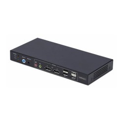 StarTech.com 2-Port Dual-Monitor DP KVM Switch w/Video Matrix, 4K 60Hz - Prepínac KVM / audio / USB - 2 x KVM / zvuk / USB - 1