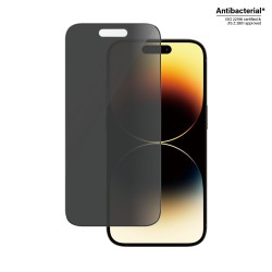 PanzerGlass - Ochrana obrazovky pro mobilní telefon - ultra široký tvar - sklo - s bezpecnostním filtrem - barva rámu cerná