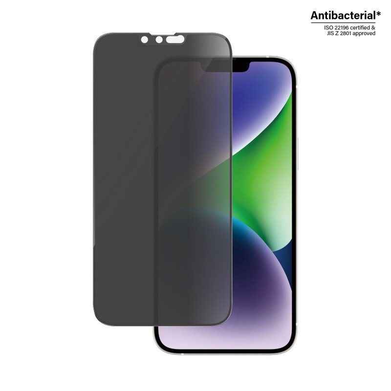PanzerGlass - Ochrana obrazovky pro mobilní telefon - ultra široký tvar - sklo - s bezpecnostním filtrem - barva rámu cer… P2785