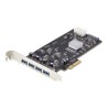 StarTech.com 4-Port USB-A PCIe Card, USB 3.2 5Gbps, 4x USB Controllers - USB adaptér - PCIe 2.0 x4 - USB 3.2 Gen 1 x 4 - černá
