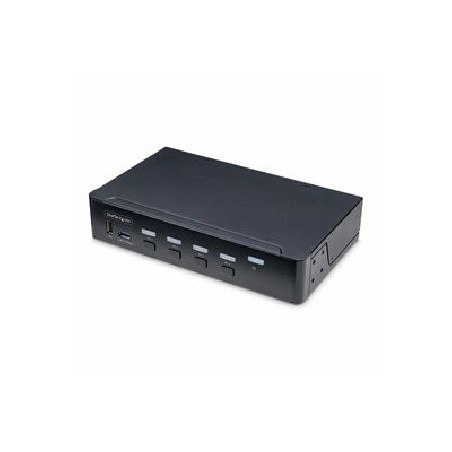 StarTech.com 4-Port DisplayPort KVM Switch, 4K 60Hz, TAA Compliant - Přepínač KVM / audio / USB - 4 x KVM / zvuk / USB - 1