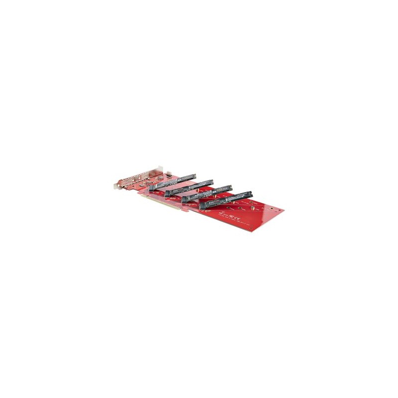 StarTech.com Quad M.2 PCIe Adapter Card, x16 Quad NVMe or AHCI M.2 SSD to PCI Express 4.0, Up to 7.8GBps/Drive, For