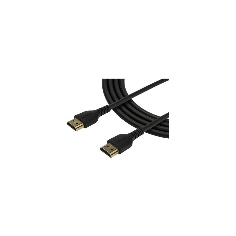 StarTech.com 1m Premium Certified HDMI 2.0 Cable with Ethernet, Durable High Speed UHD 4K 60Hz HDR 10, 3ft Rugged M/M HDMI Cord