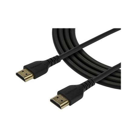 StarTech.com 1m Premium Certified HDMI 2.0 Cable with Ethernet, Durable High Speed UHD 4K 60Hz HDR 10, 3ft Rugged M/M HDMI Cord