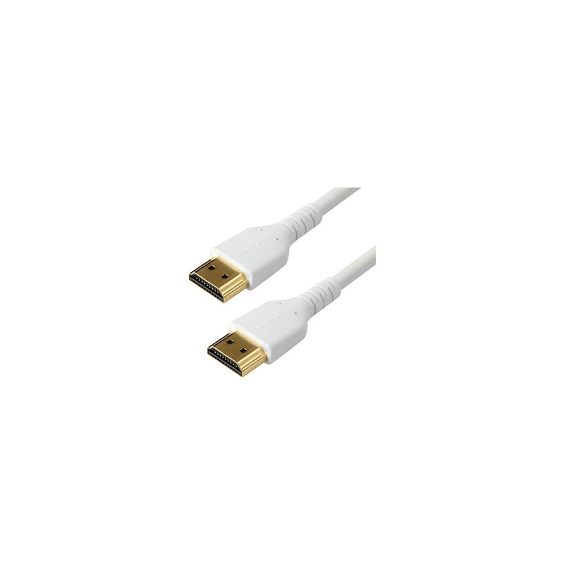 StarTech.com 1m Premium Certified HDMI 2.0 Cable with Ethernet, Durable High Speed UHD 4K 60Hz HDR 10, 3ft Rugged M/M HDMI Cord
