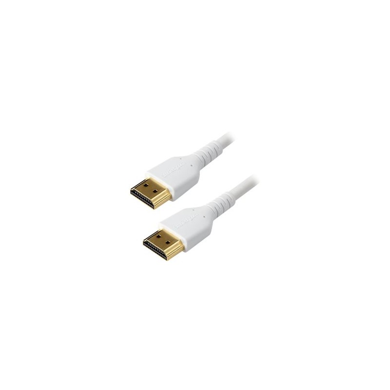 StarTech.com 2m Premium Certified HDMI 2.0 Cable with Ethernet, Durable High Speed UHD 4K 60Hz HDR 10, 6ft Rugged M/M HDMI Cord