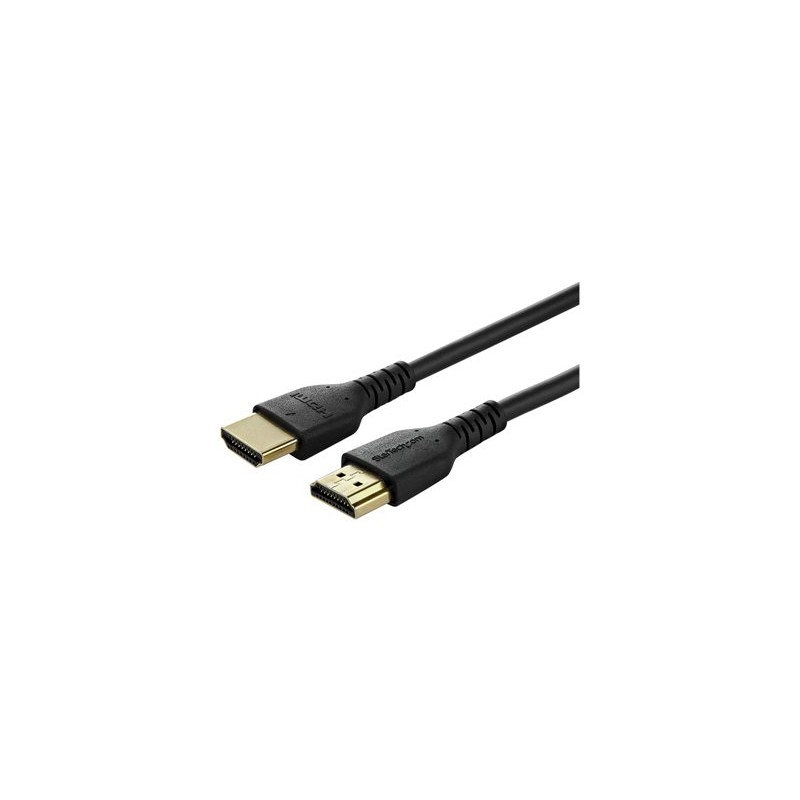 StarTech.com 2m Premium Certified HDMI 2.0 Cable with Ethernet, Durable High Speed UHD 4K 60Hz HDR 10, 6ft Rugged M/M HDMI Cord