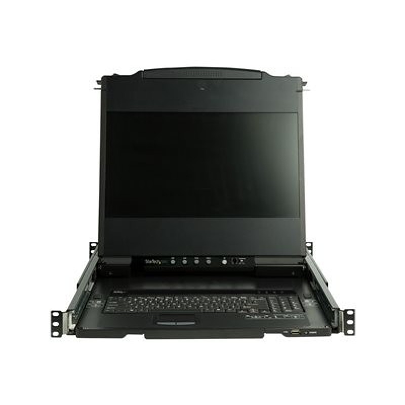 StarTech.com Dual Rail Rackmount KVM Console HD 1080p, Single Port DVI/VGA KVM with 17" LCD Monitor for Server Rack, Fully