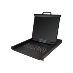 StarTech.com Rackmount KVM Console, Single Port VGA KVM with 19" LCD Monitor for Server Rack, Fully Featured Universal 1U LCD