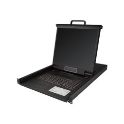 StarTech.com 8 Port Rackmount KVM Console with 6ft Cables, Integrated KVM Switch with 19" LCD Monitor, Fully Featured 1U LCD