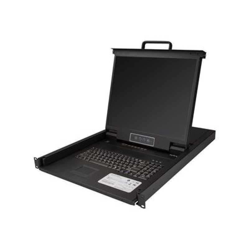 StarTech.com 8 Port Rackmount KVM Console with 6ft Cables, Integrated KVM Switch with 19" LCD Monitor, Fully Featured 1U LCD