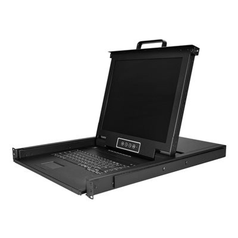 StarTech.com 8 Port Rackmount KVM Console with 6ft Cables, Integrated KVM Switch with 17" LCD Monitor, Fully Featured 1U LCD