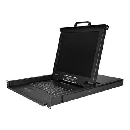 StarTech.com 8 Port Rackmount KVM Console with 6ft Cables, Integrated KVM Switch with 17" LCD Monitor, Fully Featured 1U LCD