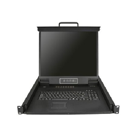 StarTech.com 16 Port Rackmount KVM Console with 6ft Cables, Integrated KVM Switch with 19" LCD Monitor, Fully Featured 1U LCD