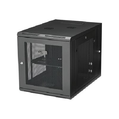 StarTech.com 12U 19" Wall Mount Network Cabinet, 4 Post 24" Deep Hinged Server Room Data Cabinet- Locking Computer Equipment