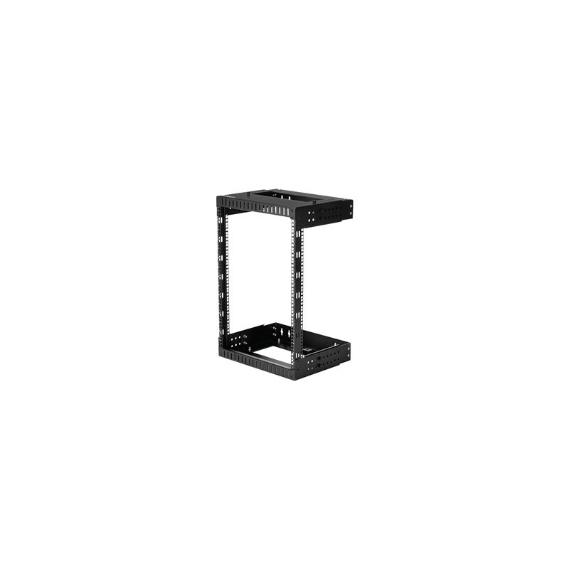 StarTech.com 15U 19" Wall Mount Network Rack, Adjustable Depth 12-20" 2 Post Open Frame Server Room Rack for AV/Data/ IT