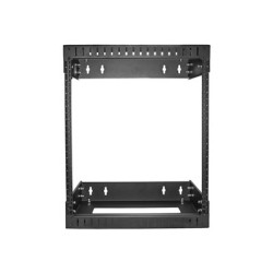 StarTech.com 12U 19" Wall Mount Network Rack, Adjustable Depth 12-20" 2 Post Open Frame Server Room Rack for AV/Data/ IT