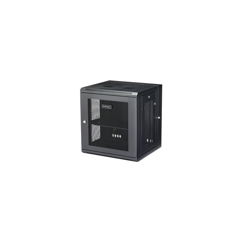 StarTech.com 12U 19" Wall Mount Network Cabinet, 16" Deep Hinged Locking IT Network Switch Depth Enclosure, Vented Computer