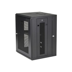 StarTech.com 15U 19" Wall Mount Network Cabinet, 16" Deep Hinged Locking IT Network Switch Depth Enclosure, Assembled Vented