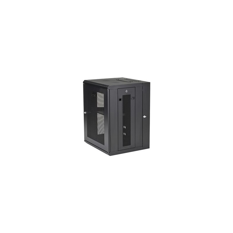 StarTech.com 15U 19" Wall Mount Network Cabinet, 16" Deep Hinged Locking IT Network Switch Depth Enclosure, Assembled Vented