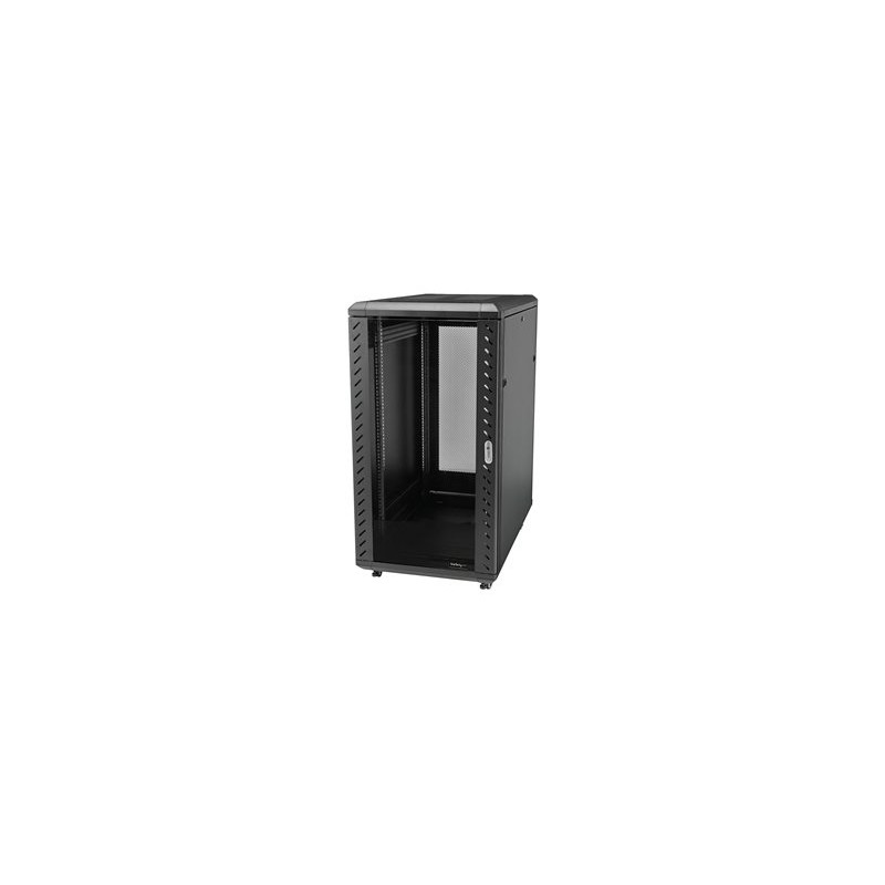 StarTech.com 25U Network Rack Cabinet on Wheels - 36in Deep - Portable 19in 4 Post Network Rack Enclosure for Data & IT