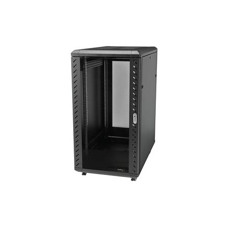 StarTech.com 25U Network Rack Cabinet on Wheels - 36in Deep - Portable 19in 4 Post Network Rack Enclosure for Data & IT