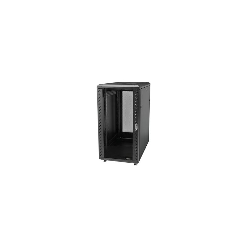 StarTech.com 18U 19" Server Rack Cabinet, 4 Post Adjustable Depth (6-32")Locking Knock Down Network/Computer Equipment