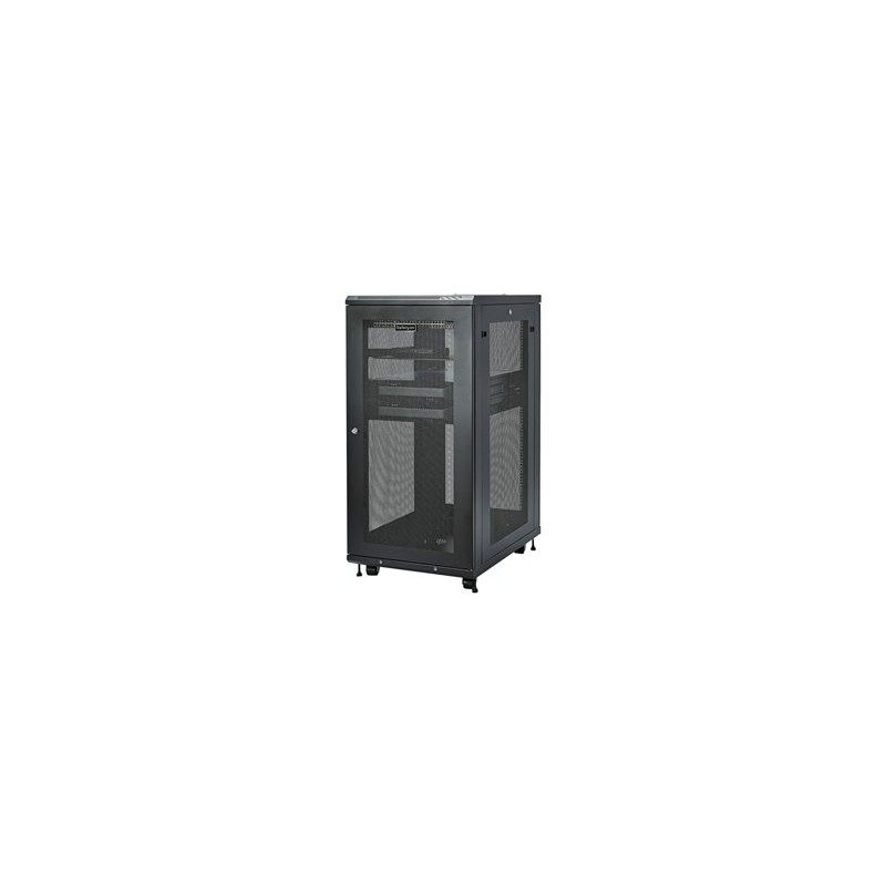 StarTech.com 24U Server Rack Cabinet, 4-Post Adjustable Depth (2" to 30") Network Equipment Rack Enclosure w/Casters/Cable