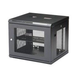 StarTech.com "9U Wall Mount Server Rack Cabinet - 4-Post Adjustable Depth (2"" to 19"") Network Equipment Enclosure with Cable