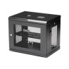 StarTech.com 2 Post 9U 19" Wall Mount Network Cabinet, Adjustable Depth 6-15" Locking IT Switch Depth Enclosure, Vented