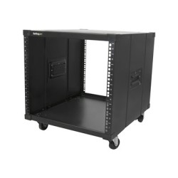 StarTech.com 9U Open Frame Rack with Wheels - 4 Post 23" Deep Portable Open Frame Cabinet for 19" Network, Data & Server