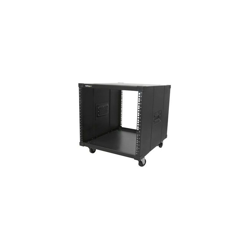 StarTech.com 9U Open Frame Rack with Wheels - 4 Post 23" Deep Portable Open Frame Cabinet for 19" Network, Data & Server