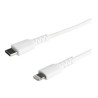 StarTech.com 6 ft(2m) Durable White USB-C to Lightning Cable, Heavy Duty Rugged Aramid Fiber USB Type A to Lightning