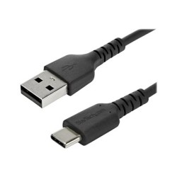 StarTech.com 1m USB A to USB C Charging Cable, Durable Fast Charge & Sync USB 2.0 to USB Type C Data Cord, Rugged TPE Jacket