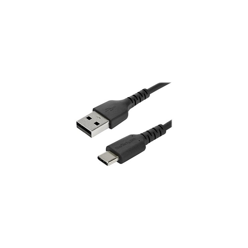 StarTech.com 1m USB A to USB C Charging Cable, Durable Fast Charge & Sync USB 2.0 to USB Type C Data Cord, Rugged TPE Jacket