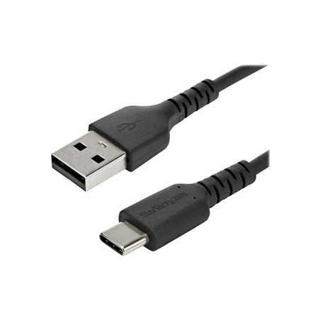 StarTech.com 1m USB A to USB C Charging Cable, Durable Fast Charge & Sync USB 2.0 to USB Type C Data Cord, Rugged TPE Jacket