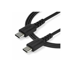 StarTech.com 1m USB C Charging Cable, Durable Fast Charge & Sync USB 2.0 Type C to USB C Laptop Charger Cord, TPE Jacket Aramid