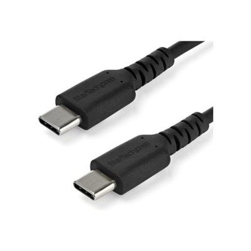 StarTech.com 2m USB C Charging Cable, Durable Fast Charge & Sync USB 2.0 Type C to USB C Laptop Charger Cord, TPE Jacket Aramid