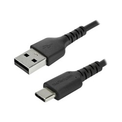 StarTech.com 2m USB A to USB C Charging Cable, Durable Fast Charge & Sync USB 2.0 to USB Type C Data Cord, Rugged TPE Jacket