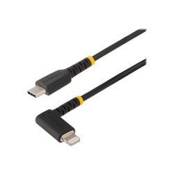 StarTech.com 3ft (1m) Durable USB-C to Lightning Cable - Right-Angled Heavy Duty Aramid Fiber USB Type-C to Lightning