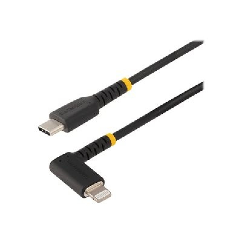 StarTech.com 3ft (1m) Durable USB-C to Lightning Cable - Right-Angled Heavy Duty Aramid Fiber USB Type-C to Lightning