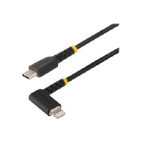 StarTech.com 3ft (1m) Durable USB-C to Lightning Cable - Right-Angled Heavy Duty Aramid Fiber USB Type-C to Lightning