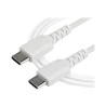 StarTech.com 2m USB C Charging Cable, Durable Fast Charge & Sync USB 2.0 Type C to USB C Laptop Charger Cord, TPE Jacket Aramid