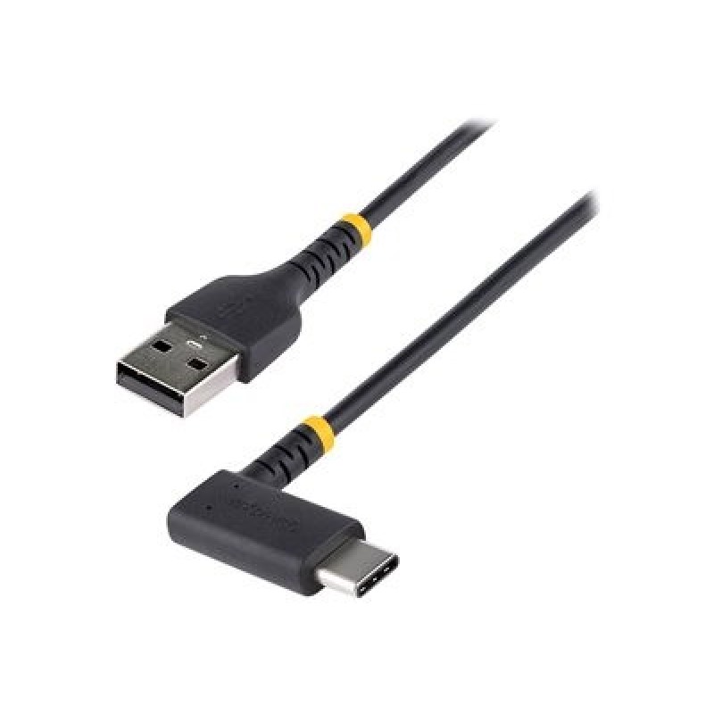 StarTech.com 6ft (2m) USB A to C Charging Cable Right Angle, Heavy Duty Fast Charge USB-C Cable, USB 2.0 A to Type-C, Durable