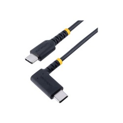 StarTech.com 1ft (30cm) USB C Charging Cable Right Angle, 60W PD 3A, Heavy Duty Fast Charge USB-C Cable, USB 2.0 Type-C