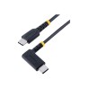 StarTech.com 1ft (30cm) USB C Charging Cable Right Angle, 60W PD 3A, Heavy Duty Fast Charge USB-C Cable, USB 2.0 Type-C