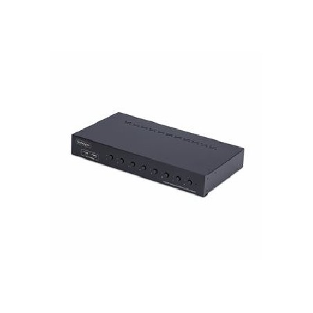 StarTech.com 8-Port DisplayPort KVM Switch w/1U Rack Mount Kit, 4K 60Hz - Prepínac KVM - 8 x KVM port(s) - 1 místní uživatel