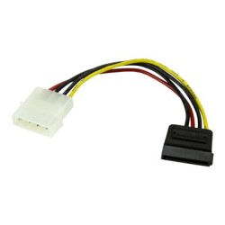 StarTech.com 6in 4 Pin LP4 to SATA Power Cable Adapter - LP4 to SATA - 6in LP4 to SATA Cable - 4 pin to SATA power - Elektrický